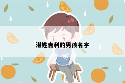 湛姓吉利的男孩名字